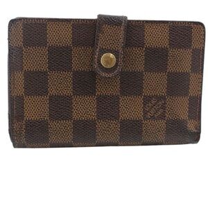 Authentic Louis Vuitton Damier Ebene French Purse PM Wallet
